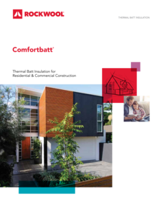 Comfortbatt exterior wall wood stud batt insulation