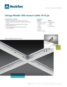 Chicago Metallic G90 15/16" Grid Data Sheet (French)