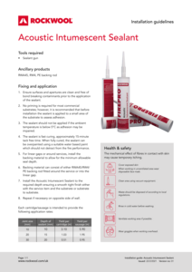 Acoustic Intumescent Sealant Installation Guide