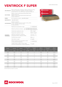 Karta produktowa - Ventirock F Super