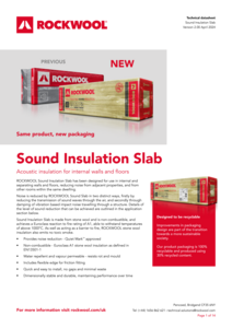 Sound Insulation Slab Datasheet