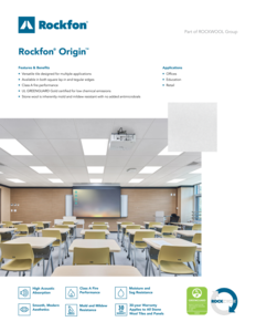 Rockfon® Origin™ 75 - 95 Datasheet