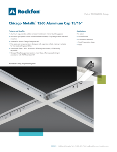 Chicago Metallic 1260 Aluminum Cap Data Sheet