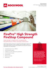 FirePro High Strength FireStop Compound Datasheet
