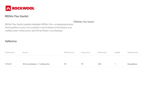 Tuotekortti - REDAir Flex Startkit