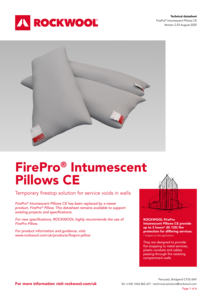 FirePro Intumescent Pillows CE Datasheet