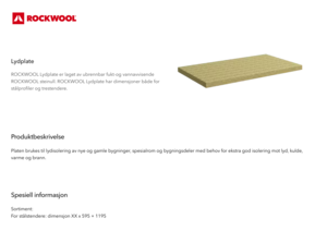 Produktdatablad - Lydplate