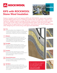 EIFS with ROCKWOOL stone wool insulation brochure - Canada