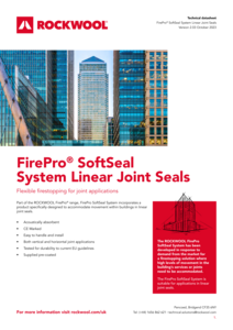 FirePro SoftSeal System Linear Joint Seals Datasheet