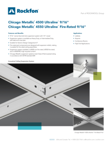 Chicago Metallic 4500/4550 Ultraline 9/16" Data Sheet