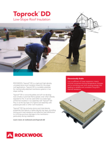 Toprock DD flat roof insulation - Data sheet