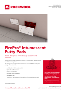FirePro Intumescent Putty Pads Datasheet