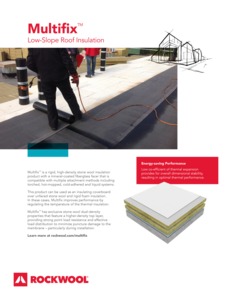 Multifix flat roof insulation - Data sheet