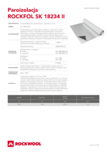 Karta produktowa Rockfol SK 18234 II