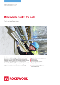 Datenblatt Rohrschale Teclit PS Cold Ausgabe Österreich