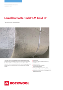 Datenblatt Lamellenmatte Teclit LM Cold EFl