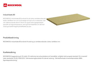 Produktdatablad, Industribatts 80