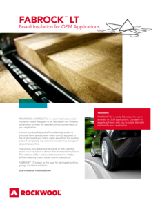 Fabrock LT - Board insulation for OEM applications - Data sheet