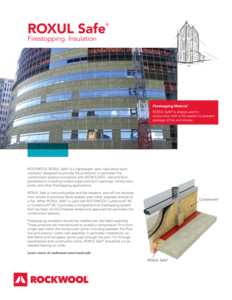 ROXUL Safe fire safing insulation - Data sheet