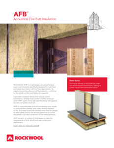 AFB acoustical fire batt insulation - US Data sheet