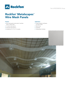 Rockfon Metalscapes Wire Mesh Panels Data Sheet