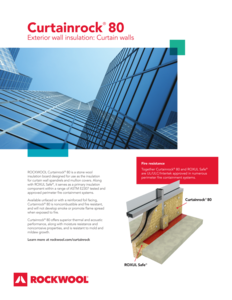 Curtainrock 80 curtain wall thermal insulation - Data sheet