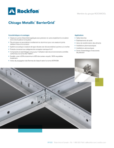 Chicago Metallic BarrierGrid Data Sheet (French)