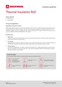 Thermal Insulation Roll Installation Guide
