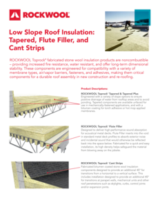 Toprock tapered, flute filler and cant strip components