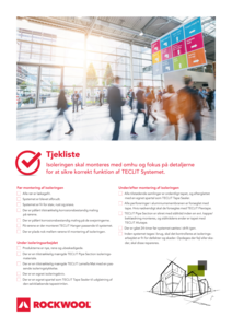 Teclit System - tjekliste