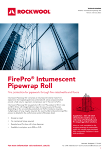 FirePro Intumescent Pipe Wrap Roll Datasheet