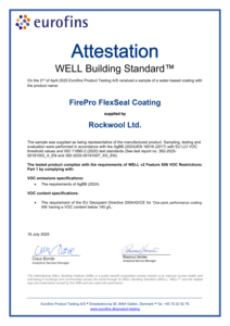 FirePro Flex Seal Coating WELL Building Standard VOC Attestation Certificate