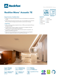 Rockfon Mono® Acoustic TE Datasheet FR