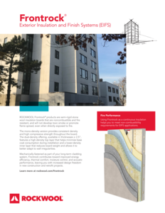 Frontrock exterior insulation finish system (EIFS) - Data sheet