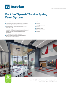 Rockfon Spanair Torsion Spring Panel System Data Sheet