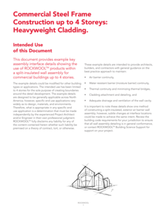 Construction Details - Commercial Steel Frame Construction Heavyweight Cladding