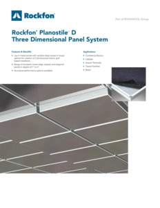 Rockfon Planostile D Three Dimensional Panel System Data Sheet
