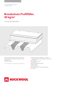 Datenblatt Brandschutz-Profilfüller 40kg/m3