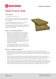 Steel Frame Slab Installation Guide