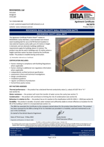 Full Fill Cavity Batt BBA Certificate