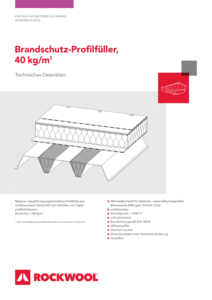 Datenblatt Brandschutz-Profilfüller 40kg/m3