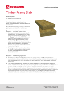 Timber Frame Slab Installation Guide