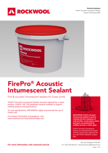 FirePro Acoustic Intumescent Sealant Datasheet