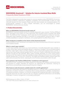 ROCKWOOL Smartrock Frequently Asked Questions