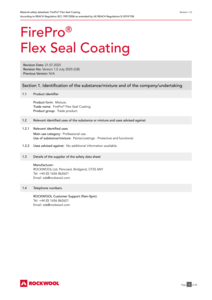 FirePro Flex Seal Coating (GB) MSDS 2025