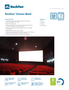 Rockfon Cinema Black Datasheet