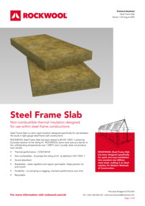 Steel Frame Slab Datasheet