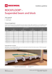 ROCKFLOOR (Suspended beam and block) Installation Guide
