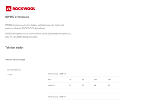 Tuotekortti - RW800 eristekouru