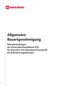 aBG Rohrabschottungen R 90 Gussrohre mit Abzweig auf Kunststoff mit dem Conlit SML-Set